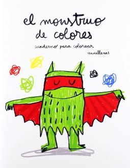 Portada de El monstruo de colores cuaderno para colorear