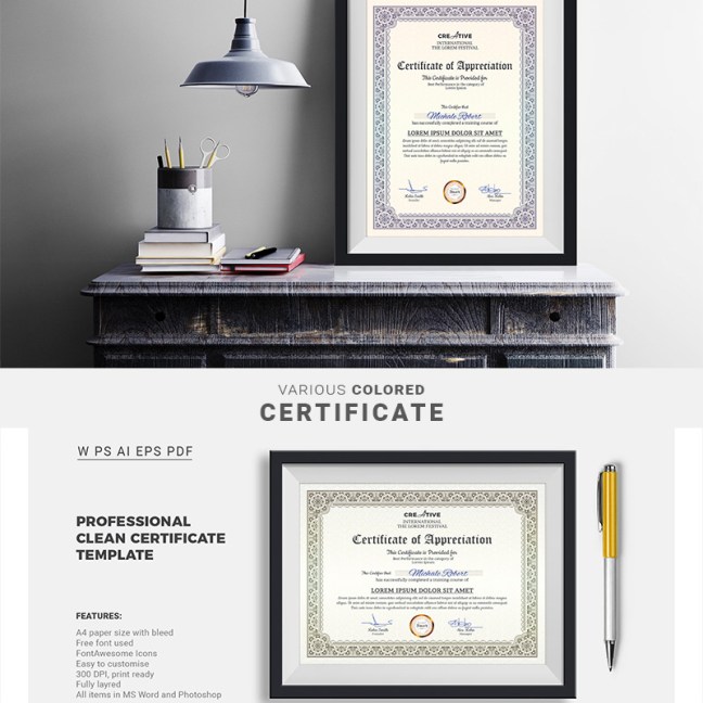 Plantilla de certificado para Sitio de Gráficos