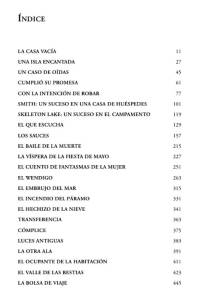 Índice de El Wendigo y otros relatos extraños y macabros