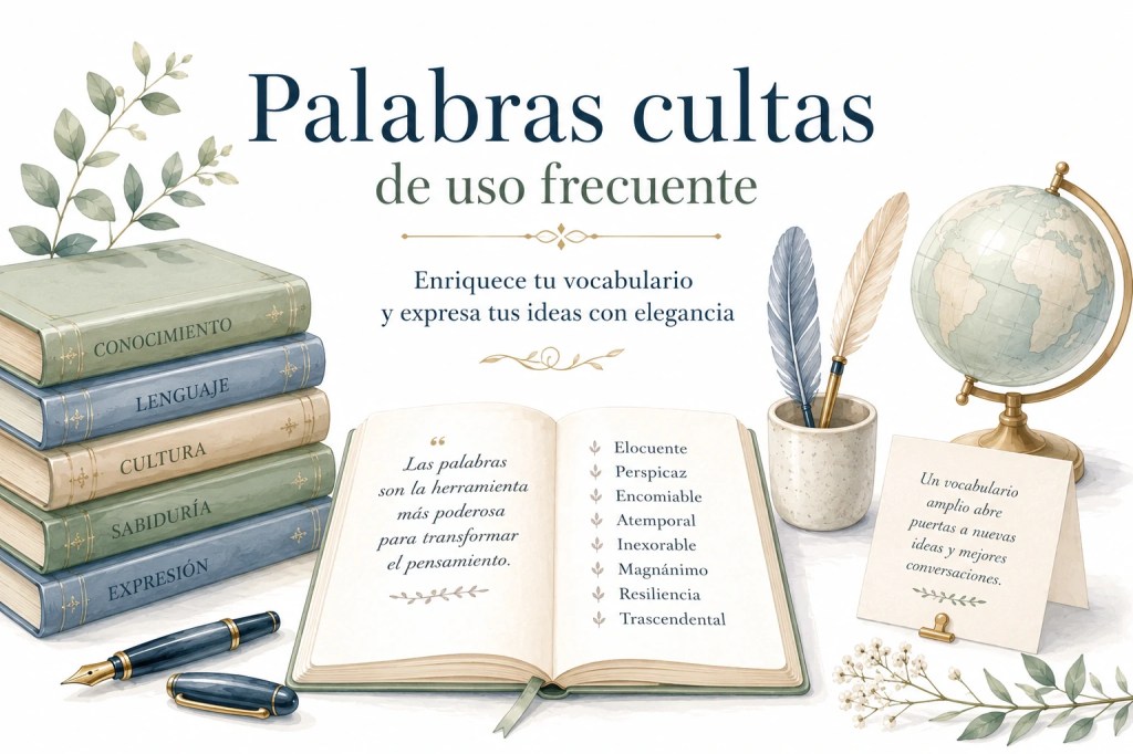 ilustración de palabras cultas de uso frecuente palabras cultas de uso frecuente