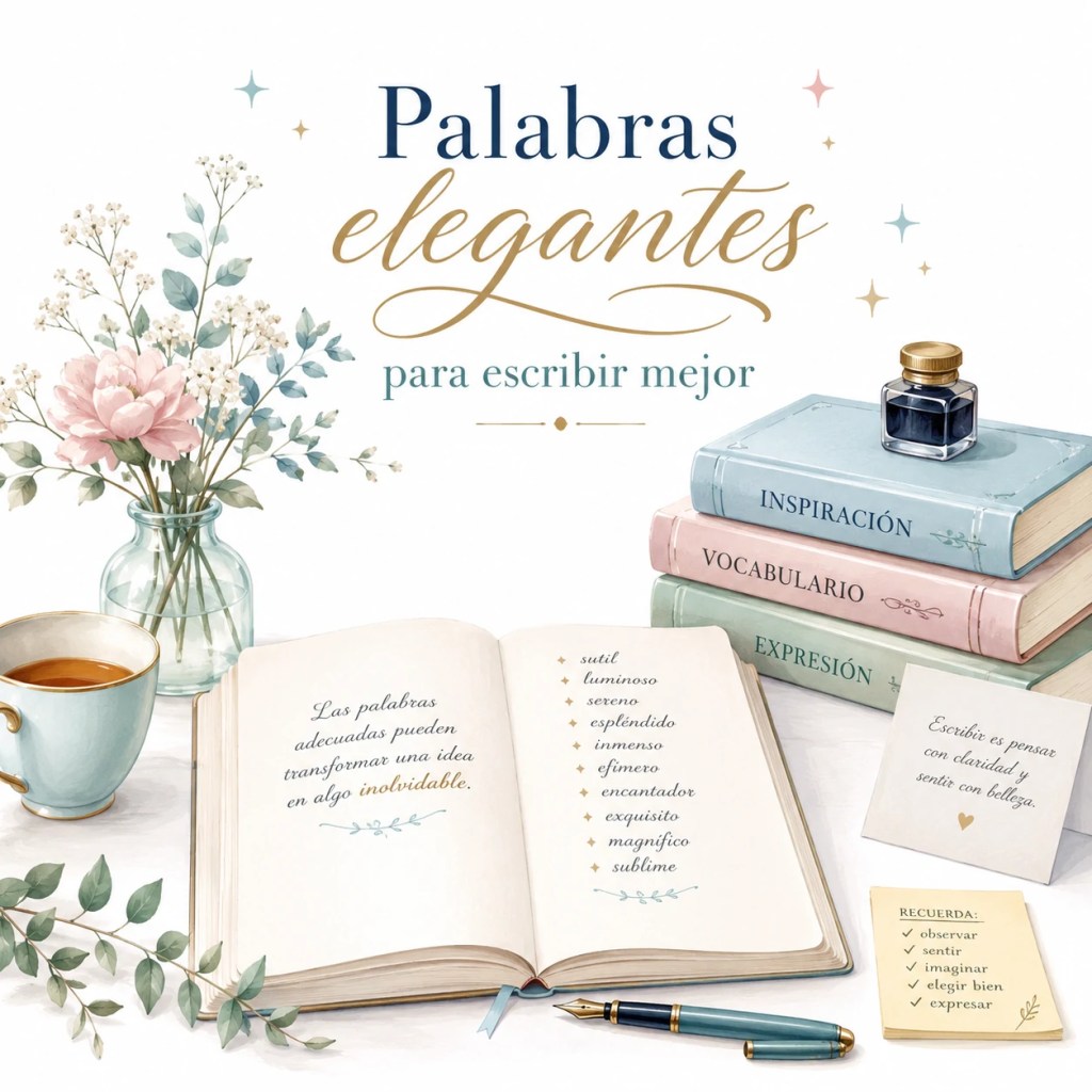 ilustración de palabras elegantes palabras elegantes